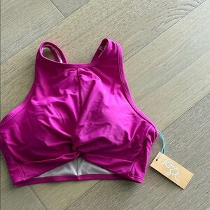 New Kona Sol Women's Fuchsia swimsuit or sport bra small 4-6